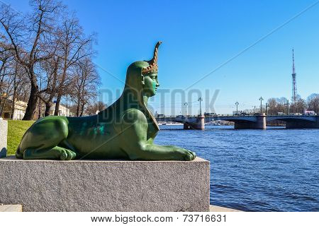 The Sphinx at the Kamennoostrovsky bridge