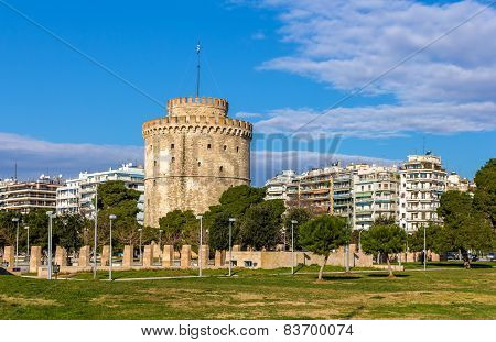 White Tower Of Thessaloniki In Greece