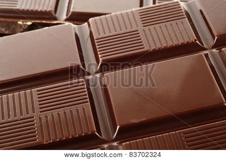 Close-up View Of Tablet Of Clear Chocolate