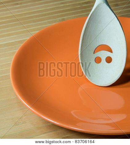 Orange Plate And Smiley