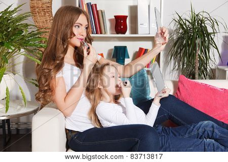 Mother And Daughter Spending Time Together