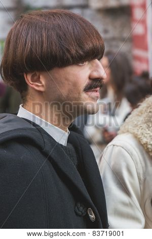 People Outside Alberta Ferretti Fashion Show Building For Milan Women's Fashion Week 2015