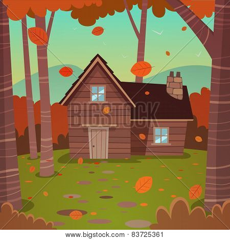 Cabin in woods