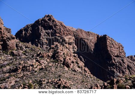 Volcanic Rock Basaltic Formation in Gran Canaria