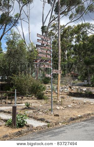 John Forrest National Park entrance sign post