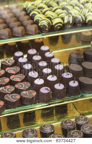 Chocolate Candy In A Store Window
