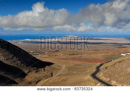 View From Femes, Lanzarote Island, Canary Islands, Spain