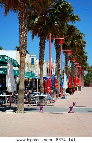 Promenade restaurants, Carboneras.