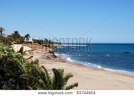 Sandy beach, Mojacar.
