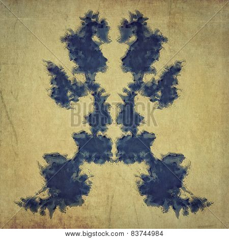 Handmade vintage rorschach test
