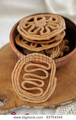 Teterki, Russian Rye Cookies For Spring Equinox Selebration Selective Focus