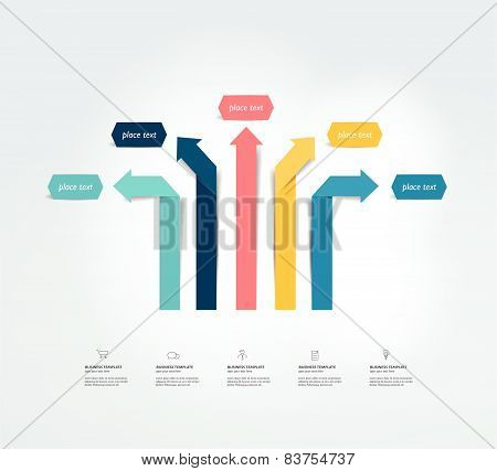 Arrow infographics scheme. Vector.