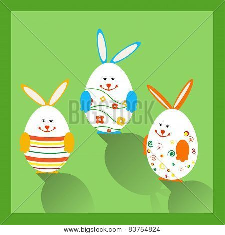 Easter Eggs And Bunnies