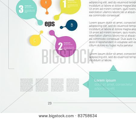 Step By Step Template. Numbered Chart. Infographic Element.