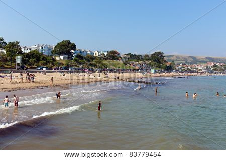 Sunshine and warm weather brought visitors to Swanage on the Dorset coast to enjoy this popular town