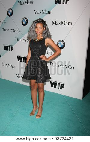 LOS ANGELES - JUN 16:  Amandla Stenberg at the Women In Film 2015 Crystal + Lucy Awards at the Century Plaza Hotel on June 16, 2015 in Century City, CA