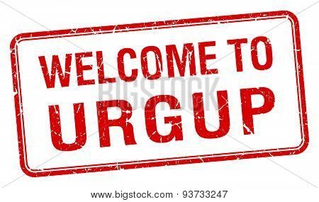 Welcome To Urgup Red Grunge Square Stamp