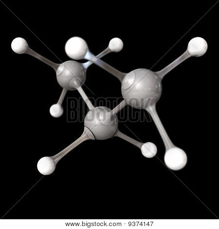 organische chemische C3H8 Propan schwarz