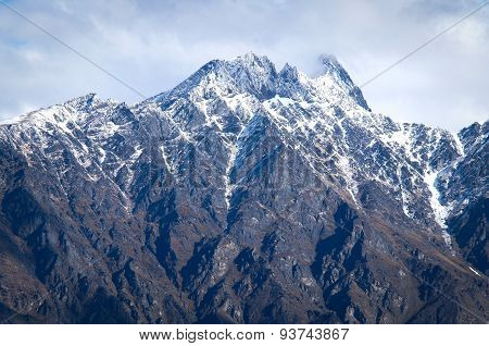 Rocky & Snowy mountain peak