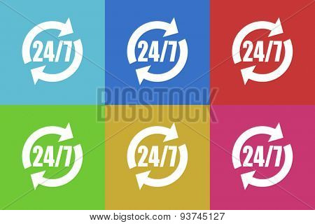 service flat design modern vector icons set for web and mobile app