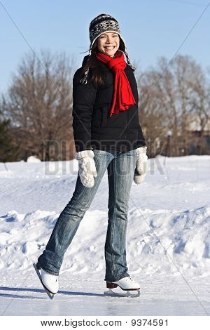 Lední bruslení žena