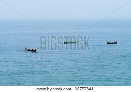 Fishing Boats In The Ocean