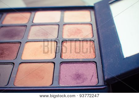Make up palette close up