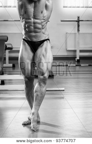 Bodybuilder in the gym Stock Photo