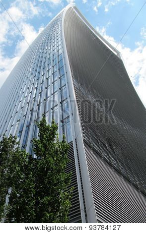 LONDON- 16 JUNE: 20 Fenchurch street is the newest skyscraper to tower over central  london. Its been nicknamed the walkie talkie building, because of its distinctive shape. LONDON, 16 JUNE, 2015.