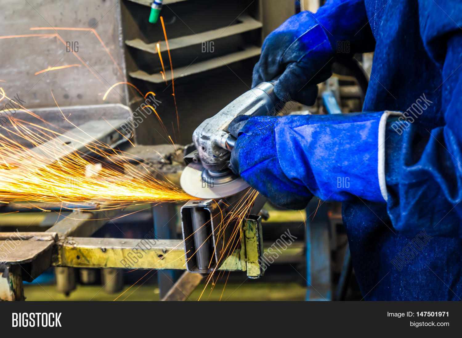Worker Grinding Metal Image & Photo (Free Trial) Bigstock