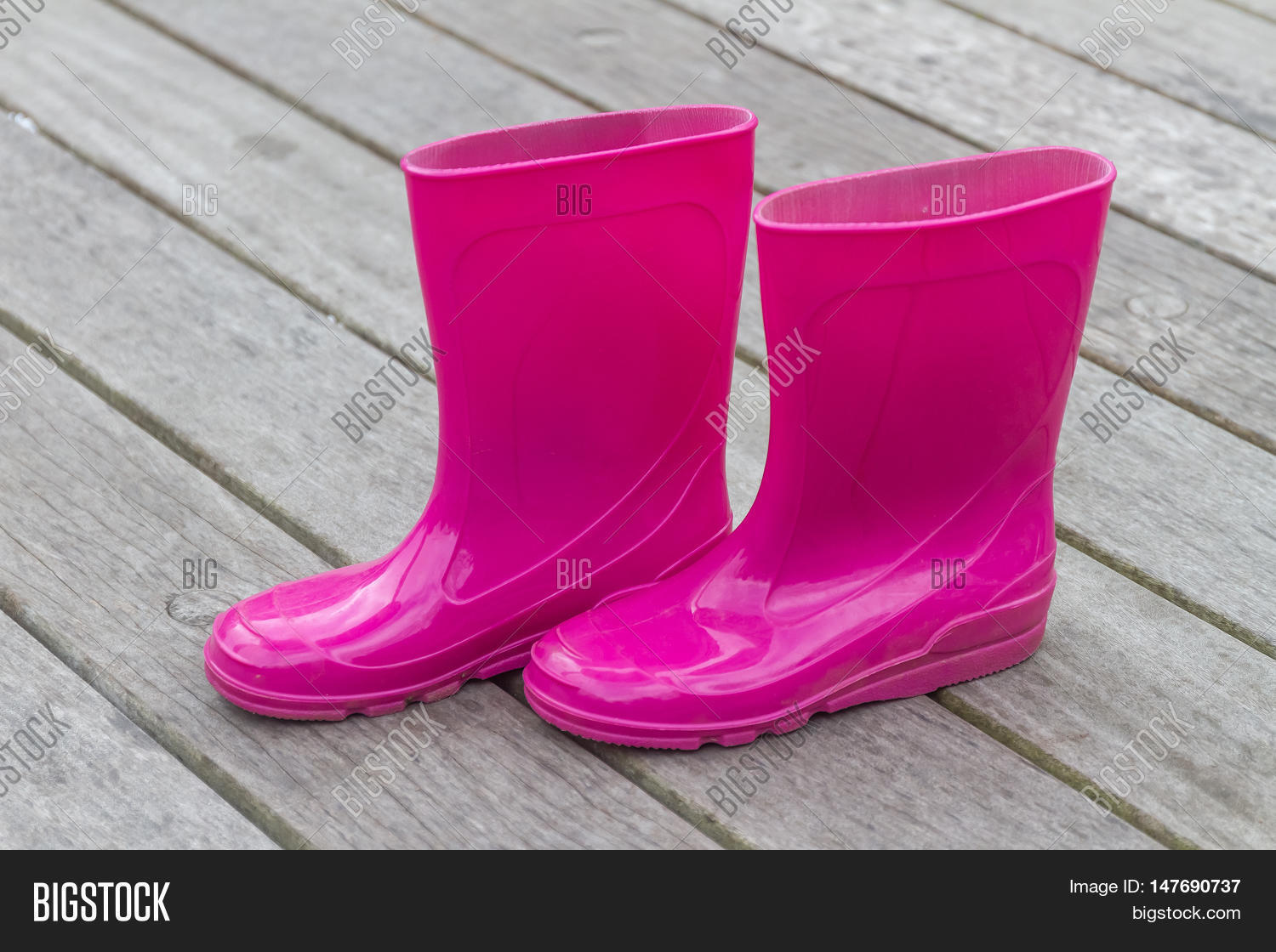 hot pink rubber boots