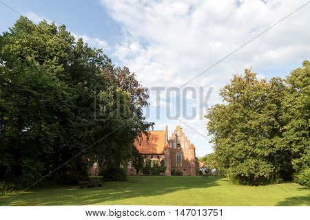 Wienhausen, Germany - August 06, 2016: Outside view of Wienhausen Abbey close to Celle