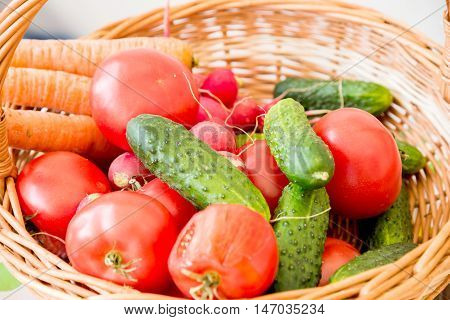 Mix Of Vegetables In Basket