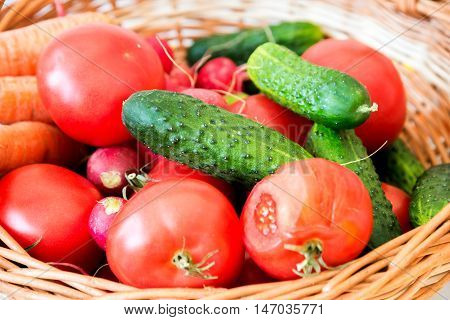 Mix Of Vegetables In Basket
