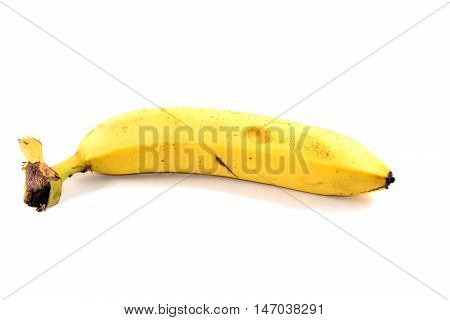 Ripe banana isolated on a white background.
