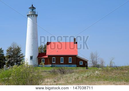 Tawas Point Lighthouse, built in 1876, Lake Huron, Michigan, USA