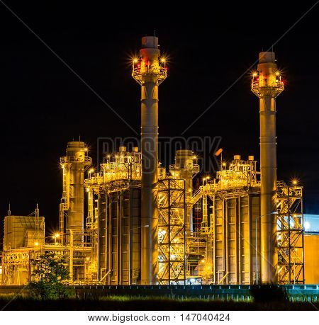 The Twilight photo of power plant - factory
