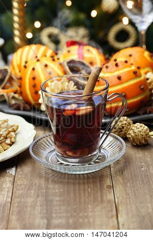 glogg, scandinavian mulled wine, traditional christmas hot beverage

