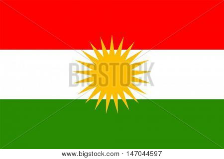 Vector Kurdistan flag