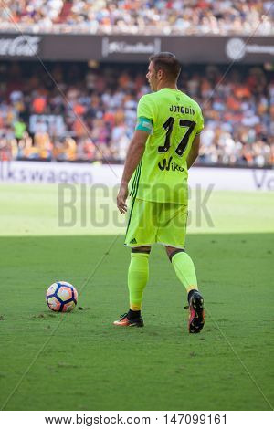 VALENCIA, SPAIN - SEPTEMBER 11th: Joaquin during Spanish League match between Valencia CF and Real Betis at Mestalla Stadium on September 11, 2016 in Valencia, Spain