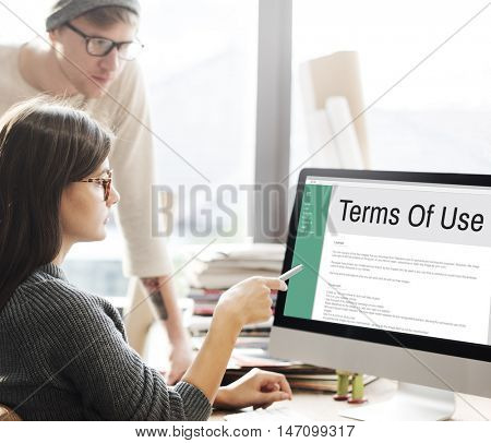 Terms of Use Conditions Rule Policy Regulation Concept