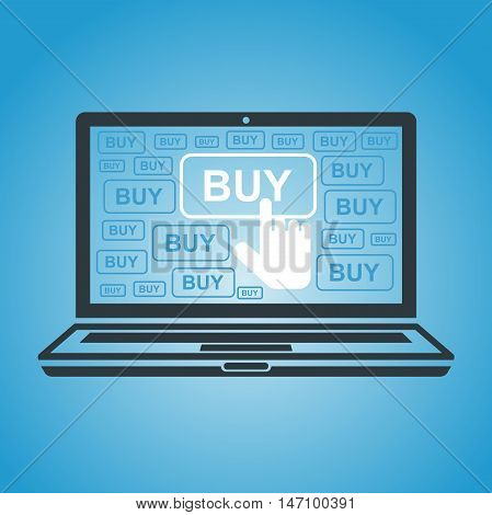 E-commerce. Purchases over the Internet. Vector illustration.