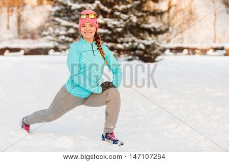 Girl Working Out In Freezing Temperatures