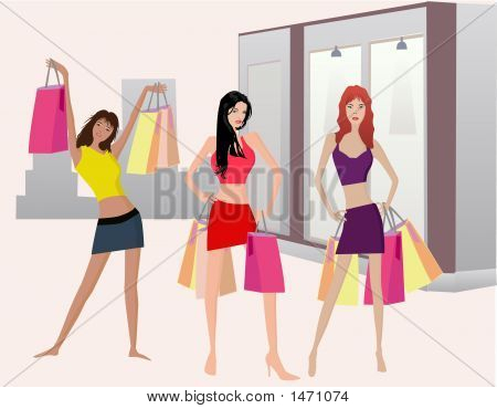 Beautiful Girls - ilustração vetorial