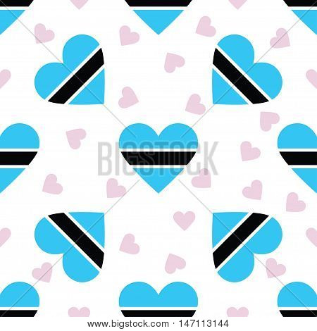 Botswana Independence Day Seamless Pattern. Patriotic Background With Country National Flag In The S
