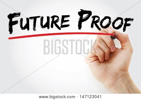 Hand Writing Future Proof With Marker