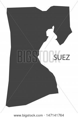 Suez Egypt Map grey vector high res