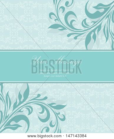 Invitation vintage floral card. Background. Vector illustration