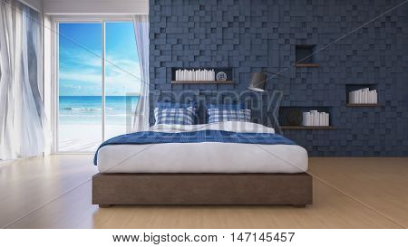 3D Seaview Bedroom