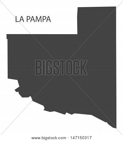 La Pampa Argentina Map grey vector high res